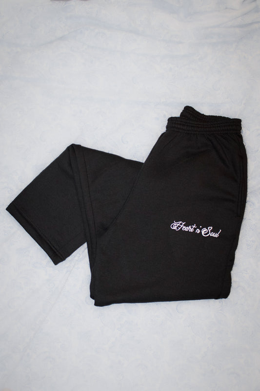 ‘Calligraphy’ Open-Leg Sweatpants