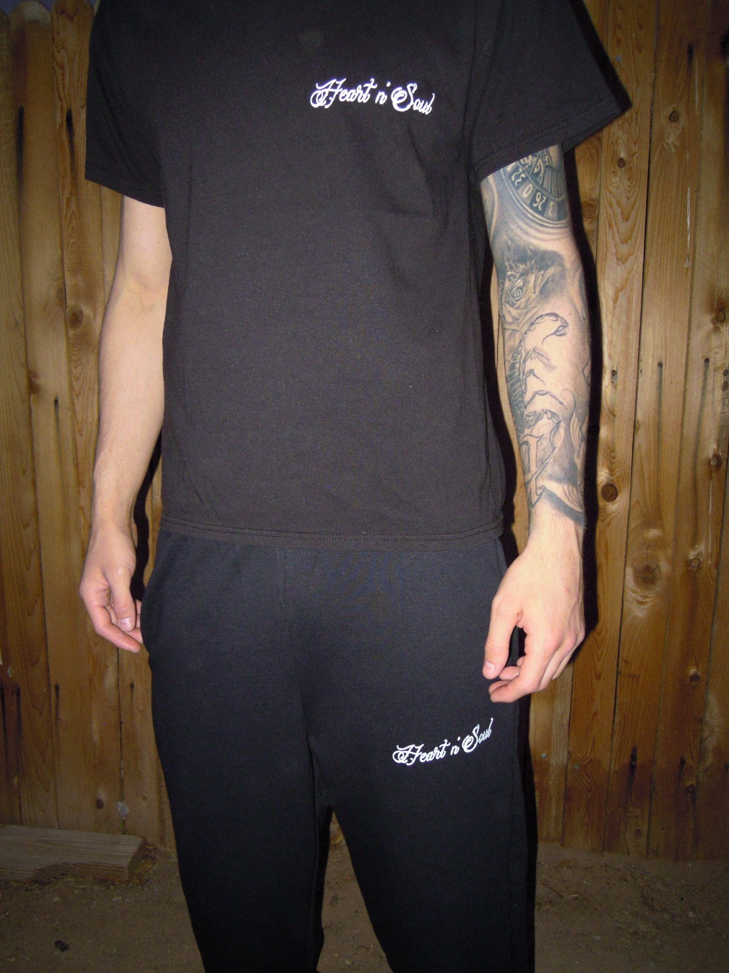 ‘Calligraphy’ Open-Leg Sweatpants