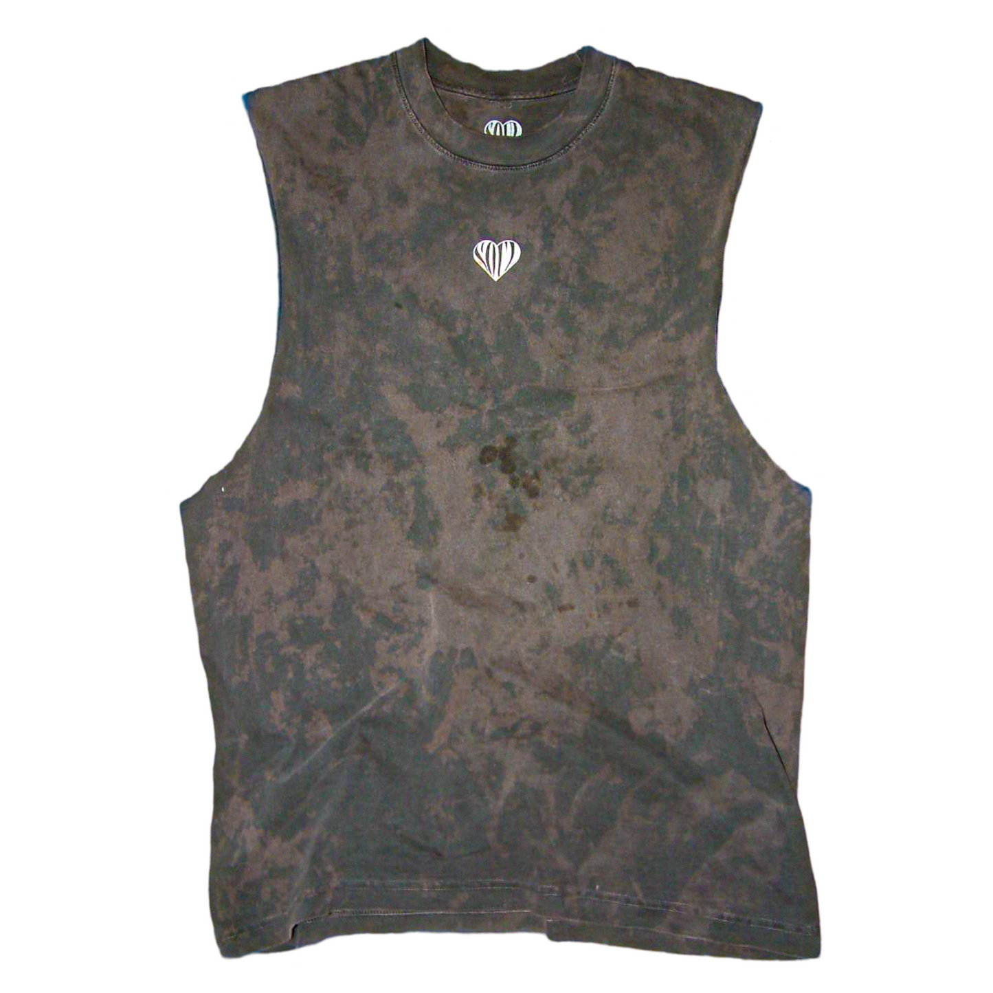 Basic logo Bleached Heavyweight Cut-Off